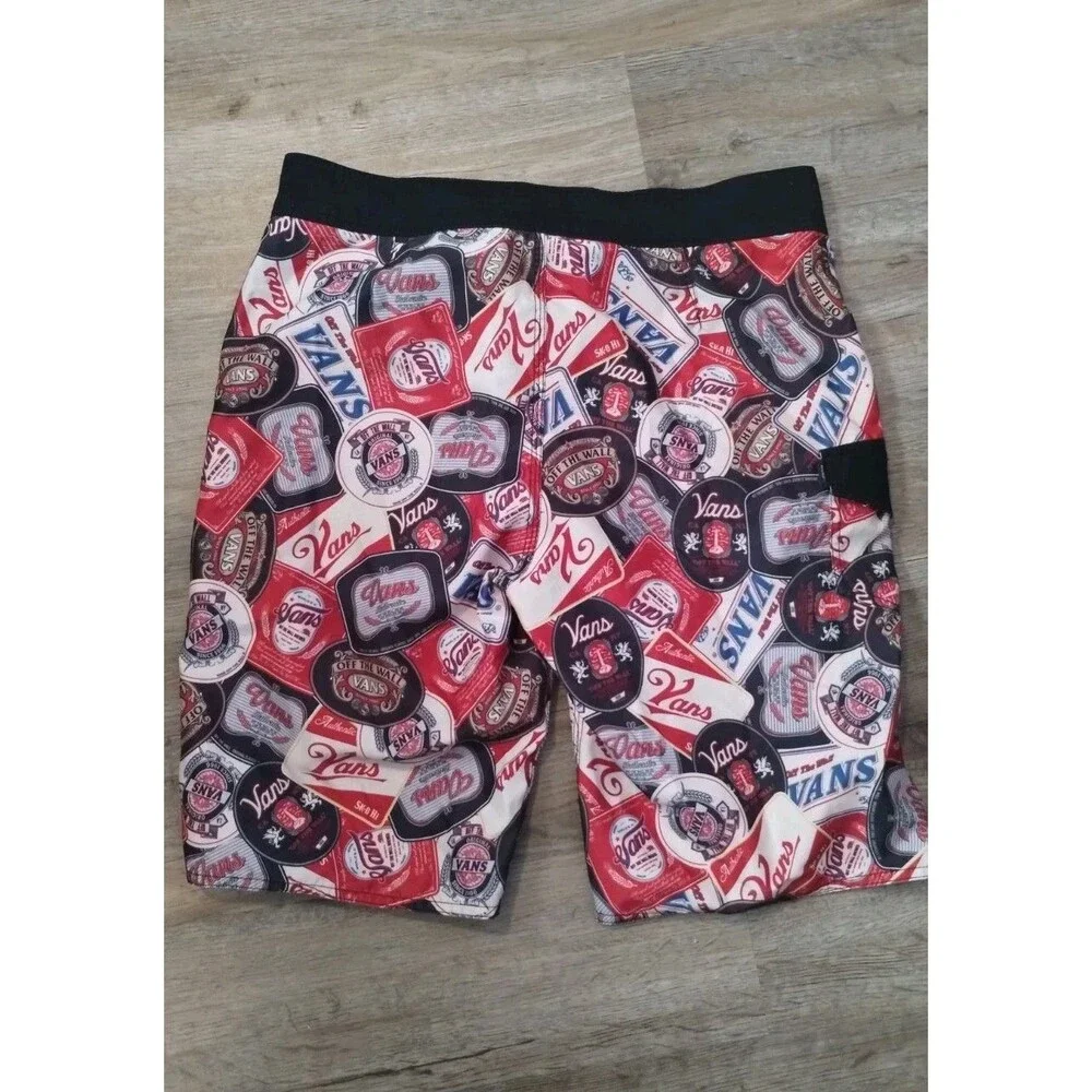 NR MINT VANS 30 GRAPHIC BOARDSHORTS 'VANS OFF THE WALL LABELS'
